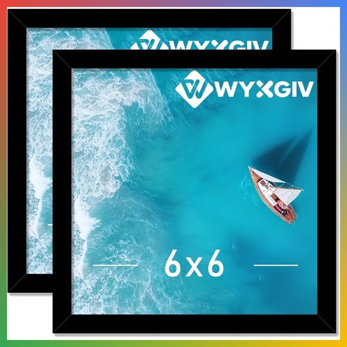 6x6 picture frames set black - 6x6,