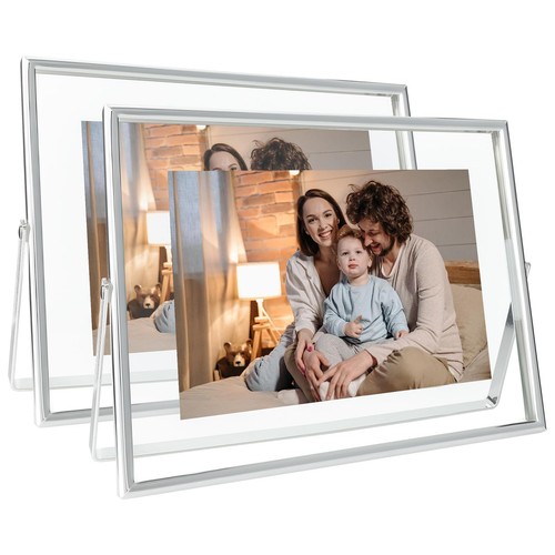 Silver floating frame 6x8 - silver,