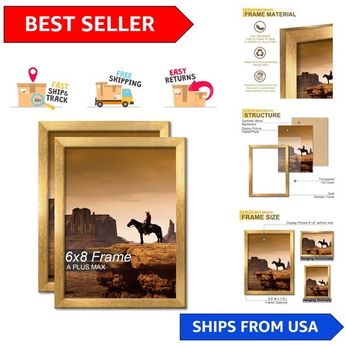 Stylish 6x8 gold picture - 6x8,