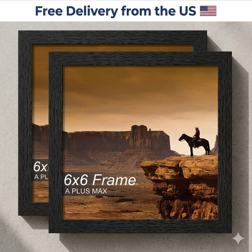 6x6 picture frame set black - 6x6,